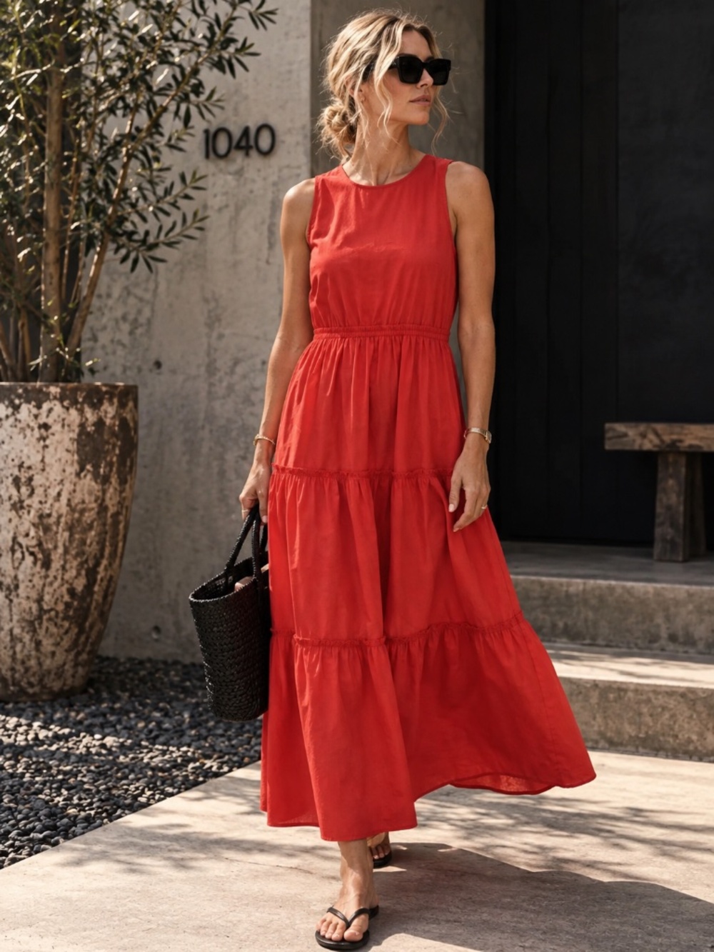 Red Madewell Tiered Maxi Dress - XS Excellent condition - worn twice.